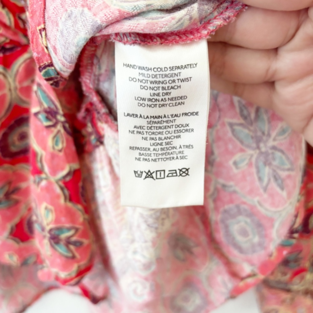 Free People Falling for you surplice boho top size Medium EUC‎ - Picture 11 of 11